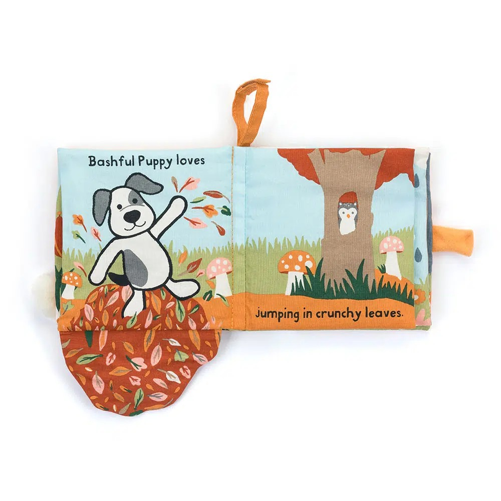 JELLYCAT FABRIC BOOK BASHFUL PUPPY LOVES YOU