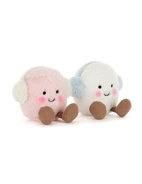 JELLYCAT AMUSEABLES TOASTIE PINK AND WHITE MARSHMALLOWS