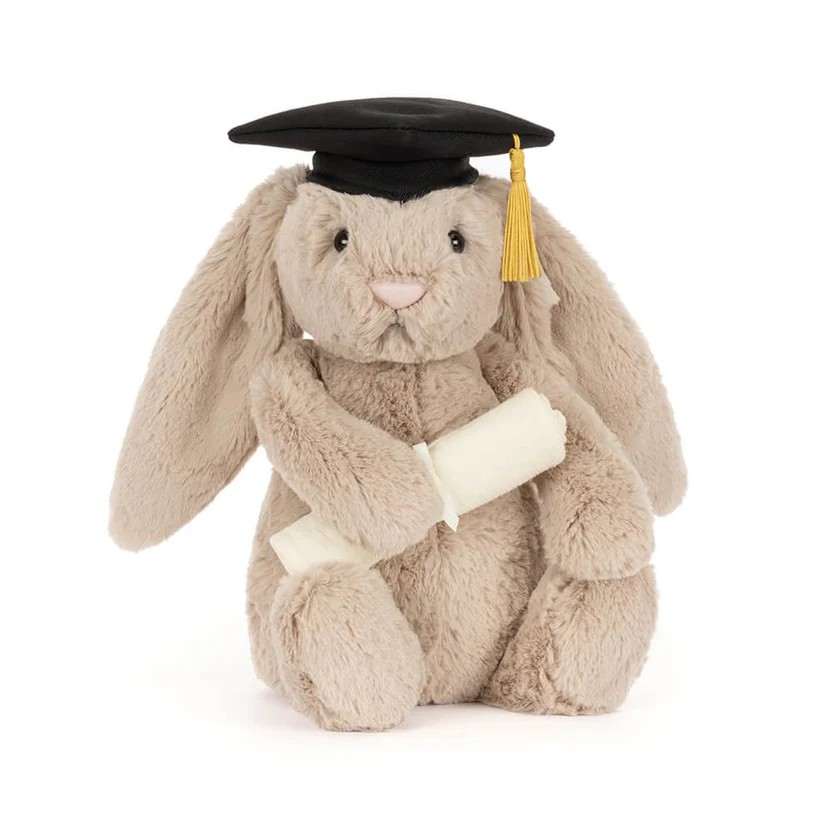 JELLYCAT BASHFUL BUNNY GRADUATION OUTFIT
