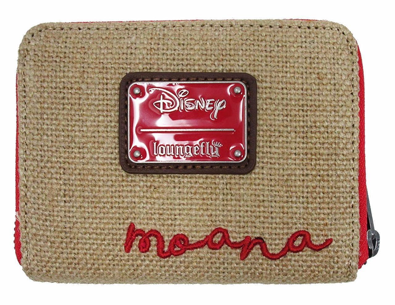 LOUNGEFLY MOANA CANVAS SKETCH ZIP WALLET
