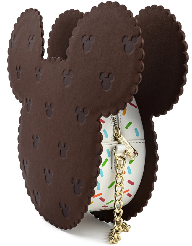 LOUNGEFLY MICKEY MOUSE ICE CREAM SANDWICH CROSS BODY BAG