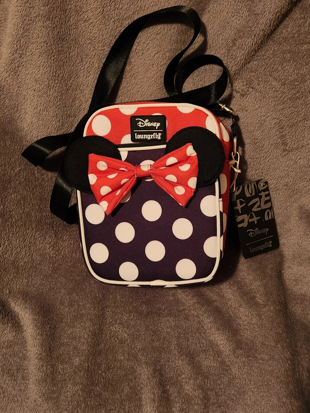 LOUNGEFLY DISNEY ROCK THE DOTS PASSPORT CROSSBODY BAG