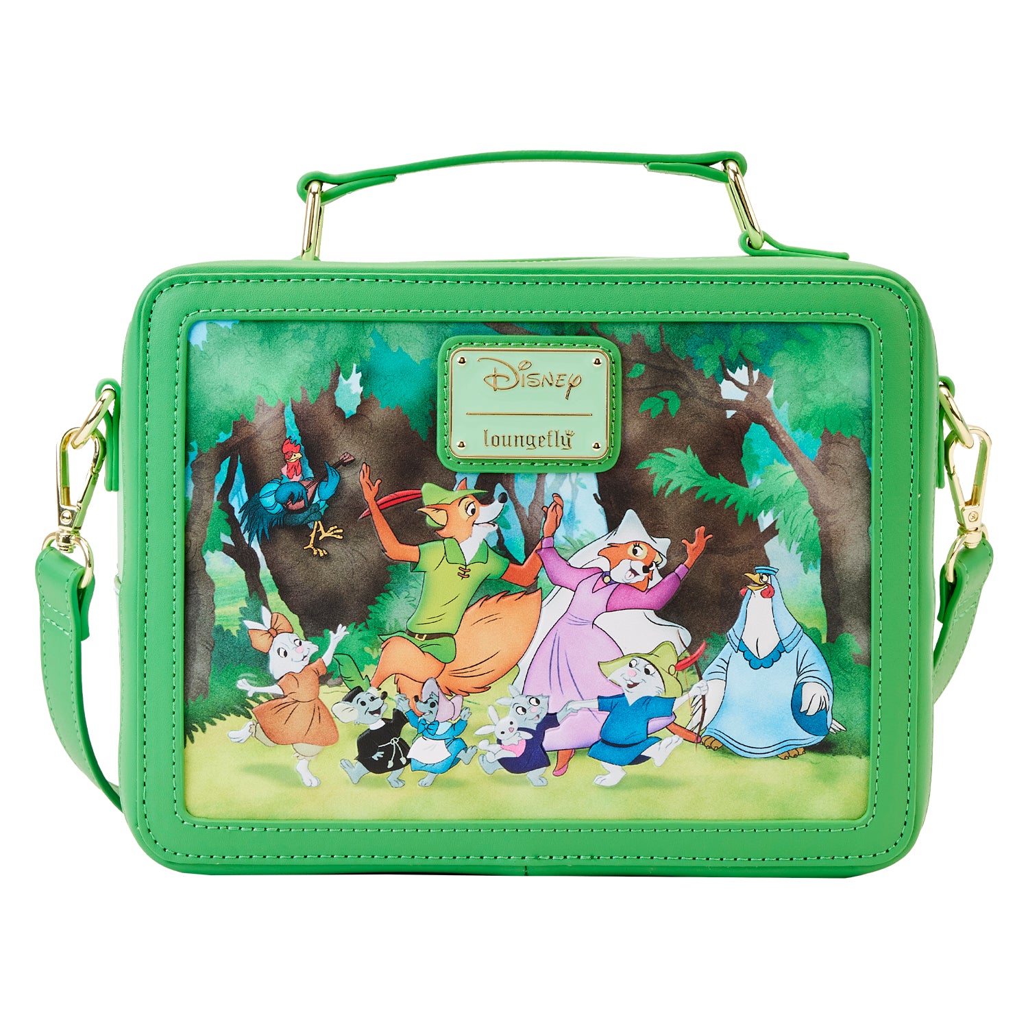 LOUNGEFLY ROBIN HOOD LUNCH BOX CROSS BODY BAG