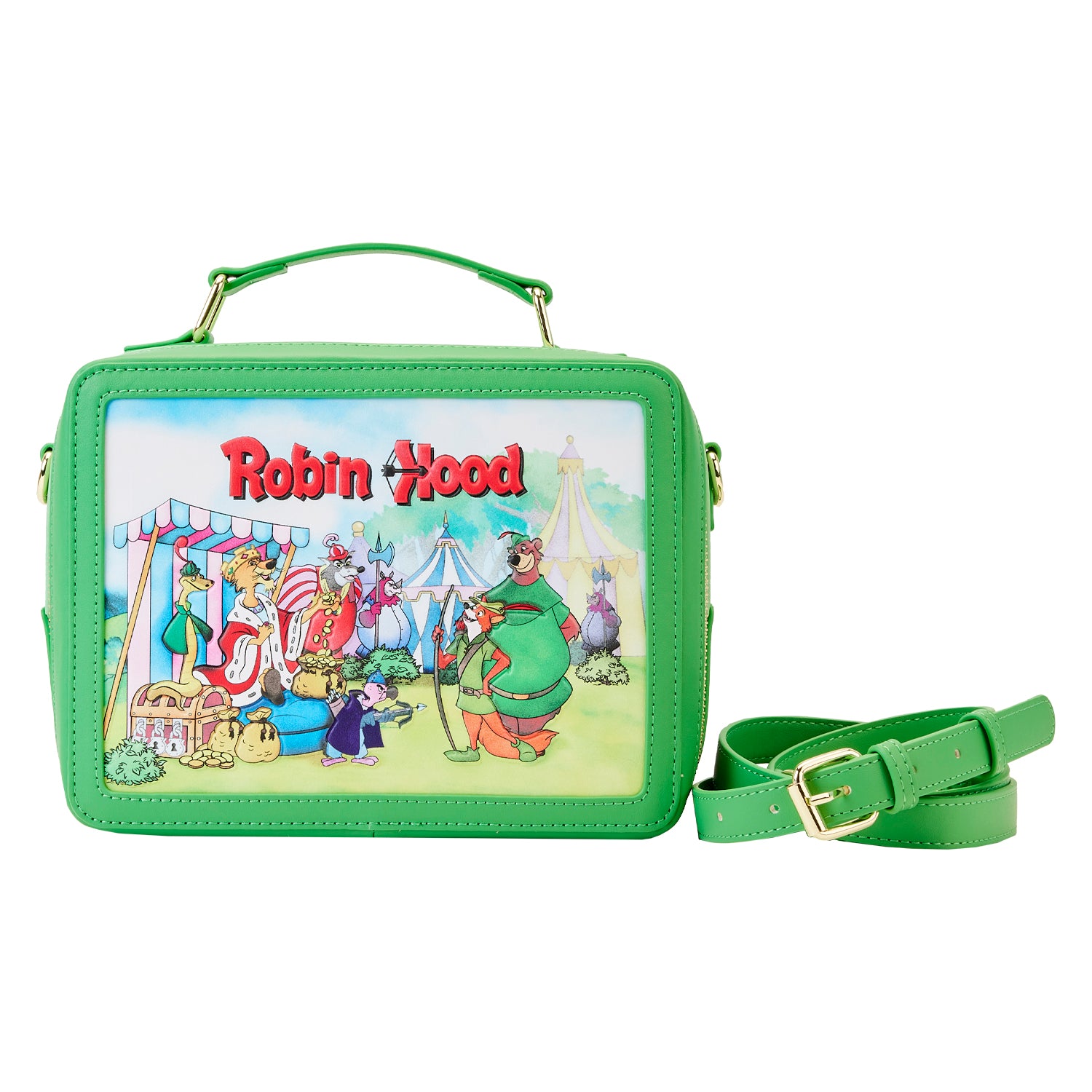 LOUNGEFLY ROBIN HOOD LUNCH BOX CROSS BODY BAG