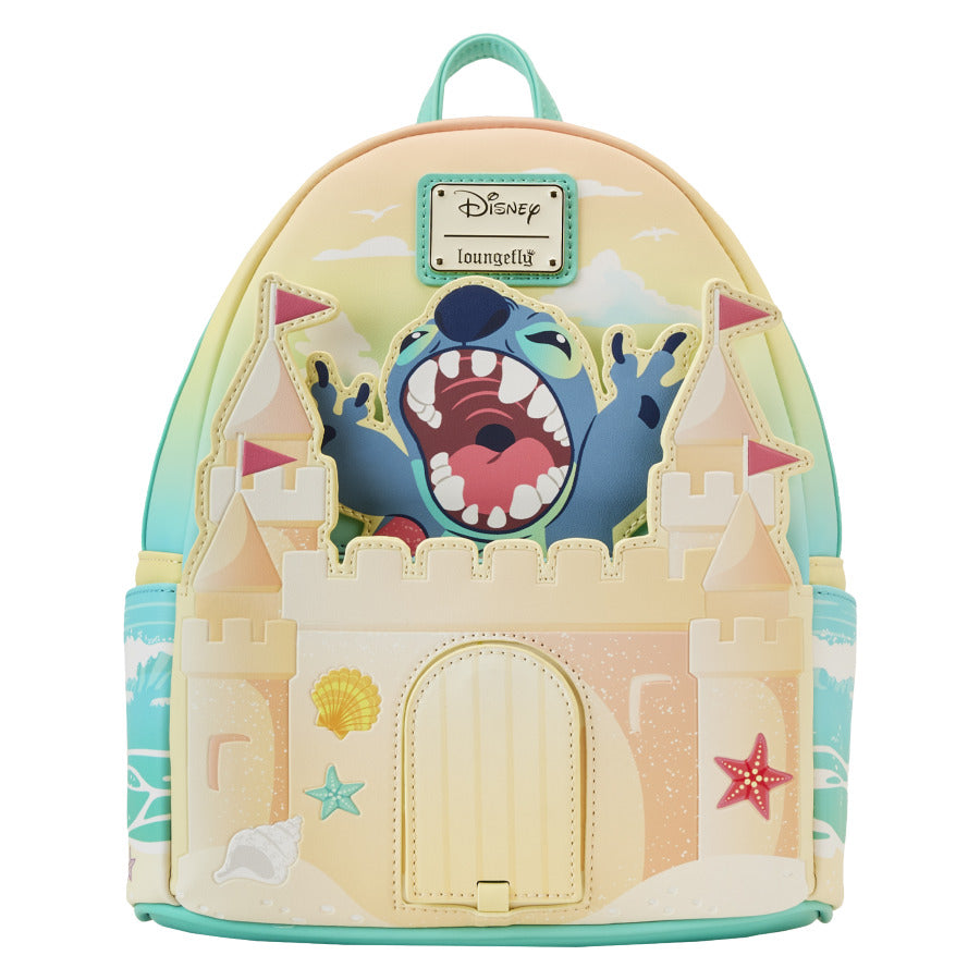 LOUNGEFLY STITCH SANDCASTLE BEACH SURPRISE MINI BACKPACK