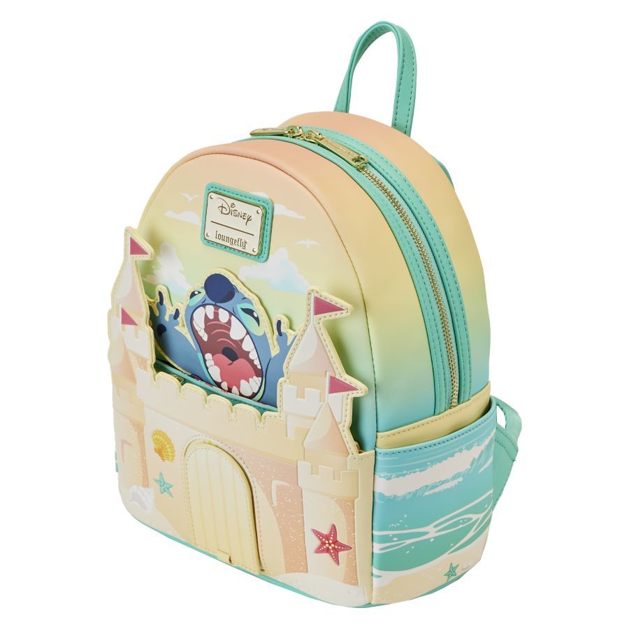 LOUNGEFLY STITCH SANDCASTLE BEACH SURPRISE MINI BACKPACK