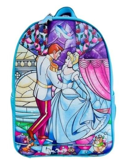 LOUNGEFLY STAINED GLASS CINDERELLA MINI BACKPACK