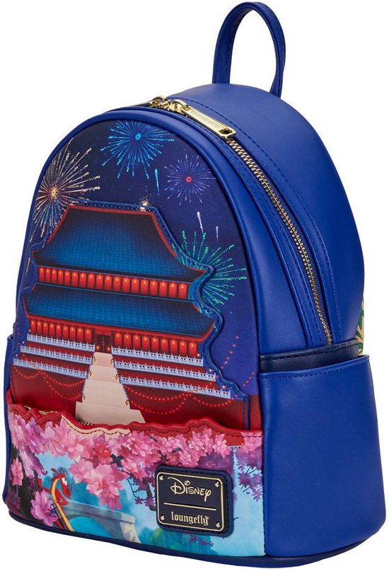 LOUNGEFLY MULAN CASTLE LIGHT UP MINI BACKPACK