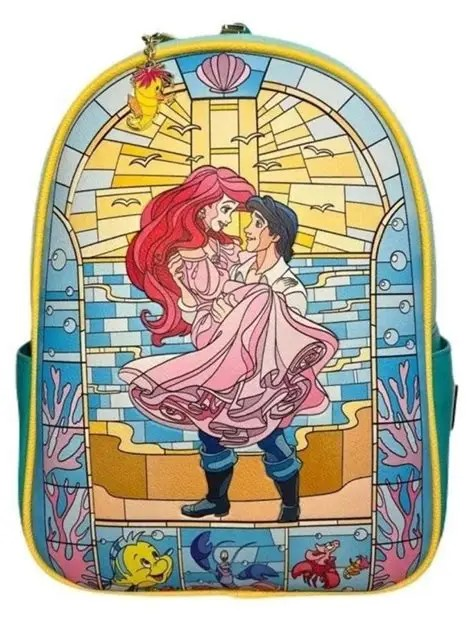 LOUNGEFLY LITTLE MERMAID STAINED GLASS MINI BACKPACK