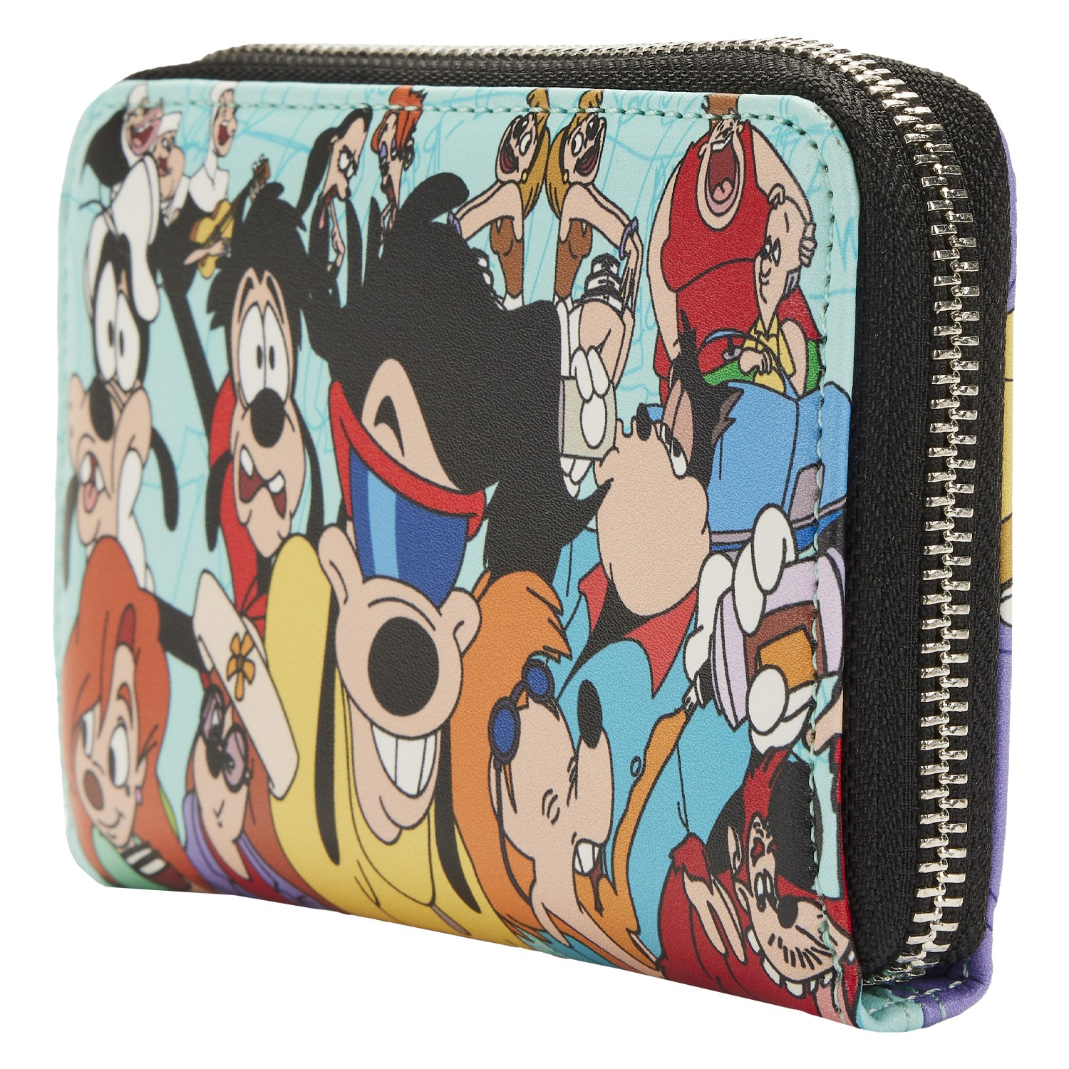 LOUNGEFLY A GOOFY MOVIE COLLAGE ZIP WALLET
