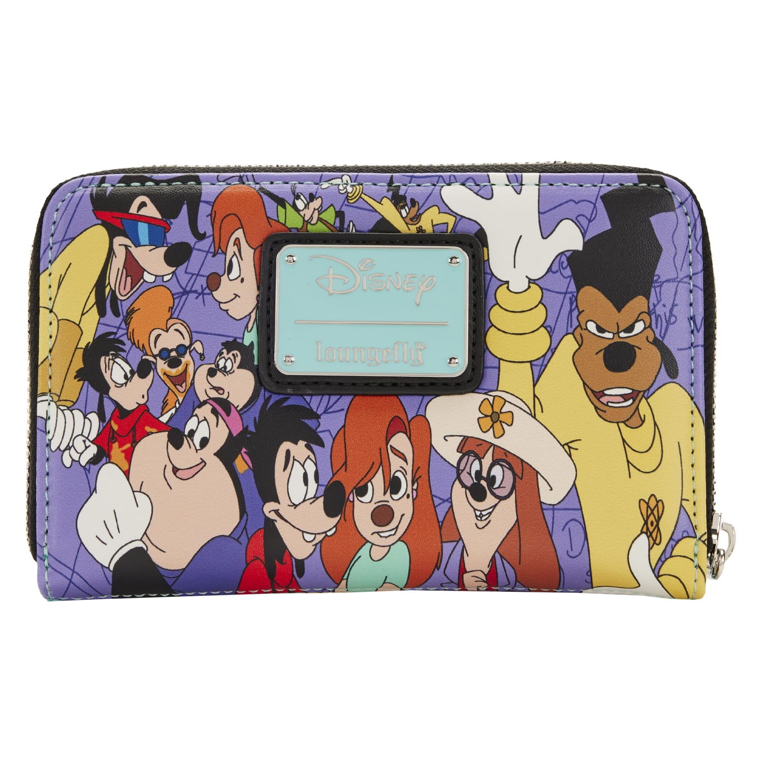 LOUNGEFLY A GOOFY MOVIE COLLAGE ZIP WALLET