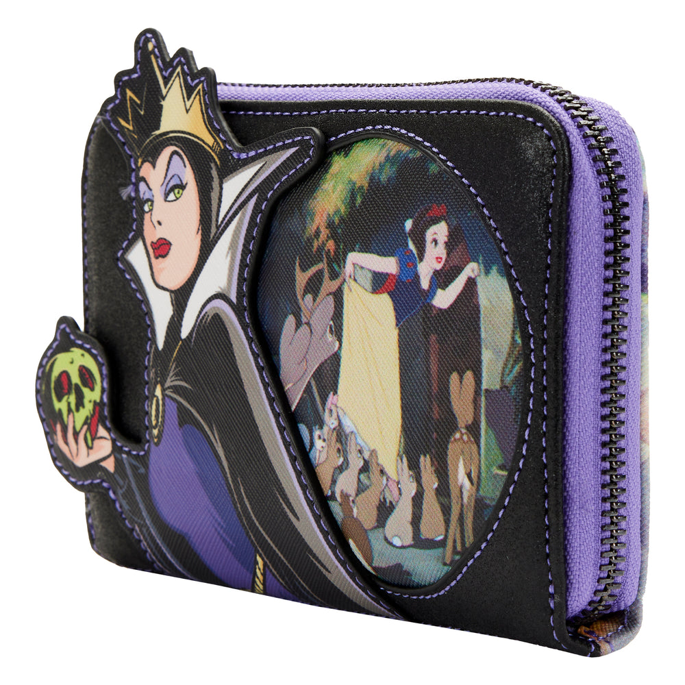 LOUNGEFLY VILLIANS EVIL QUEEN SCENE ZIP WALLET
