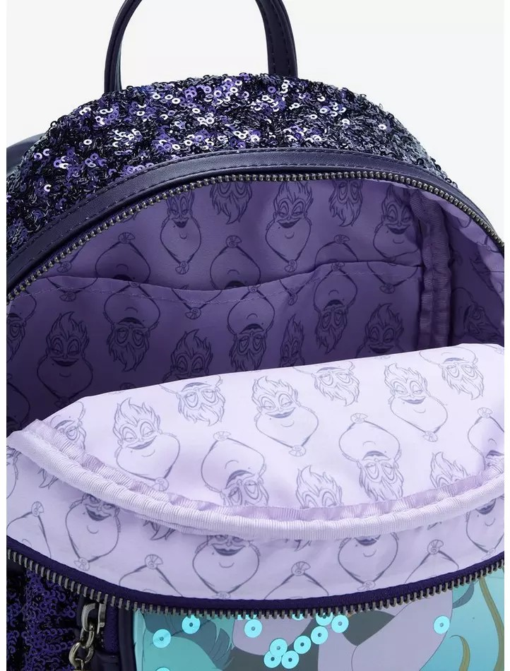 LOUNGEFLY URSULA SEQUIN MINI BACKPACK 