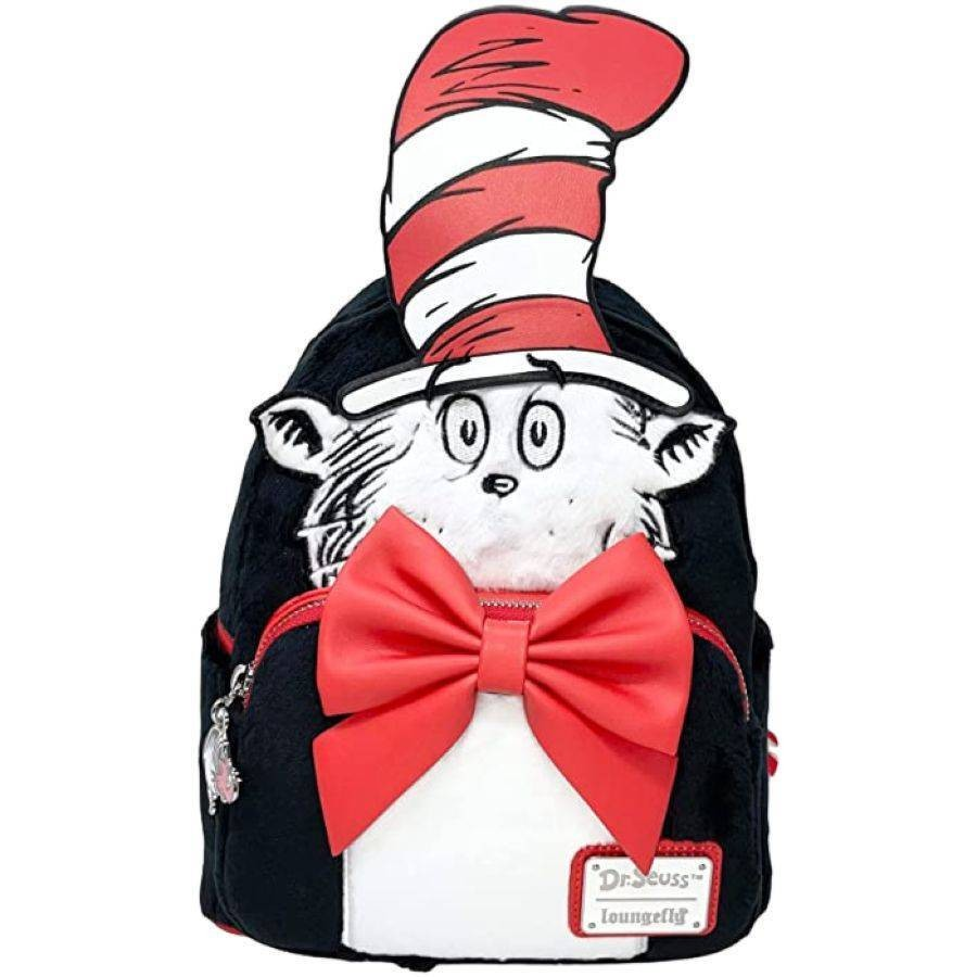 LOUNGEFLY DR SEUSS CAT IN THE HAT FAUX  FUR COS BACKPACK