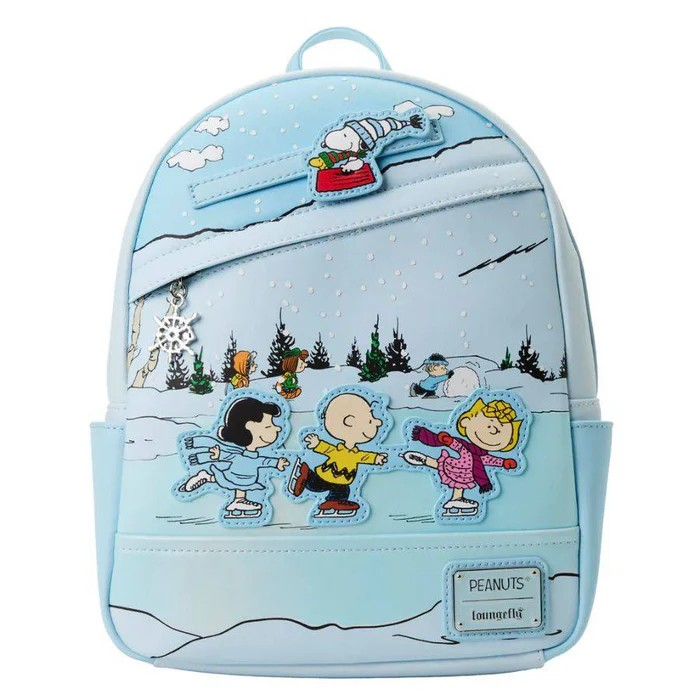 LOUNGEFLY PEANUTS CHARLIE BROWN ICE SKATING BACKPACK
