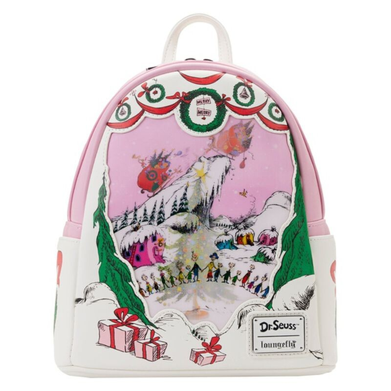 LOUNGEFLY DR SEUSS GRINCH LENTICULAR SCENE MINI BACK PACK