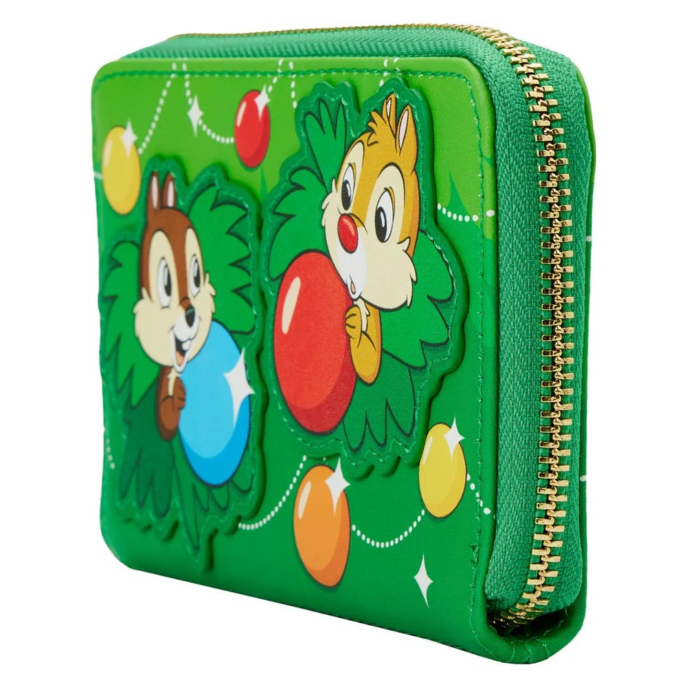 LOUNGEFLY CHIP AND DALE ORNAMENTS ZIP WALLET