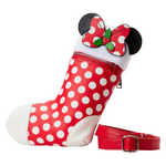 LOUNGEFLY DISNEY MINNIE COSPLAY STOCKING CROSSBODY BAG