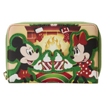 LOUNGEFLY MICKEY AND MINNIE FIREPLACE ZIP WALLET
