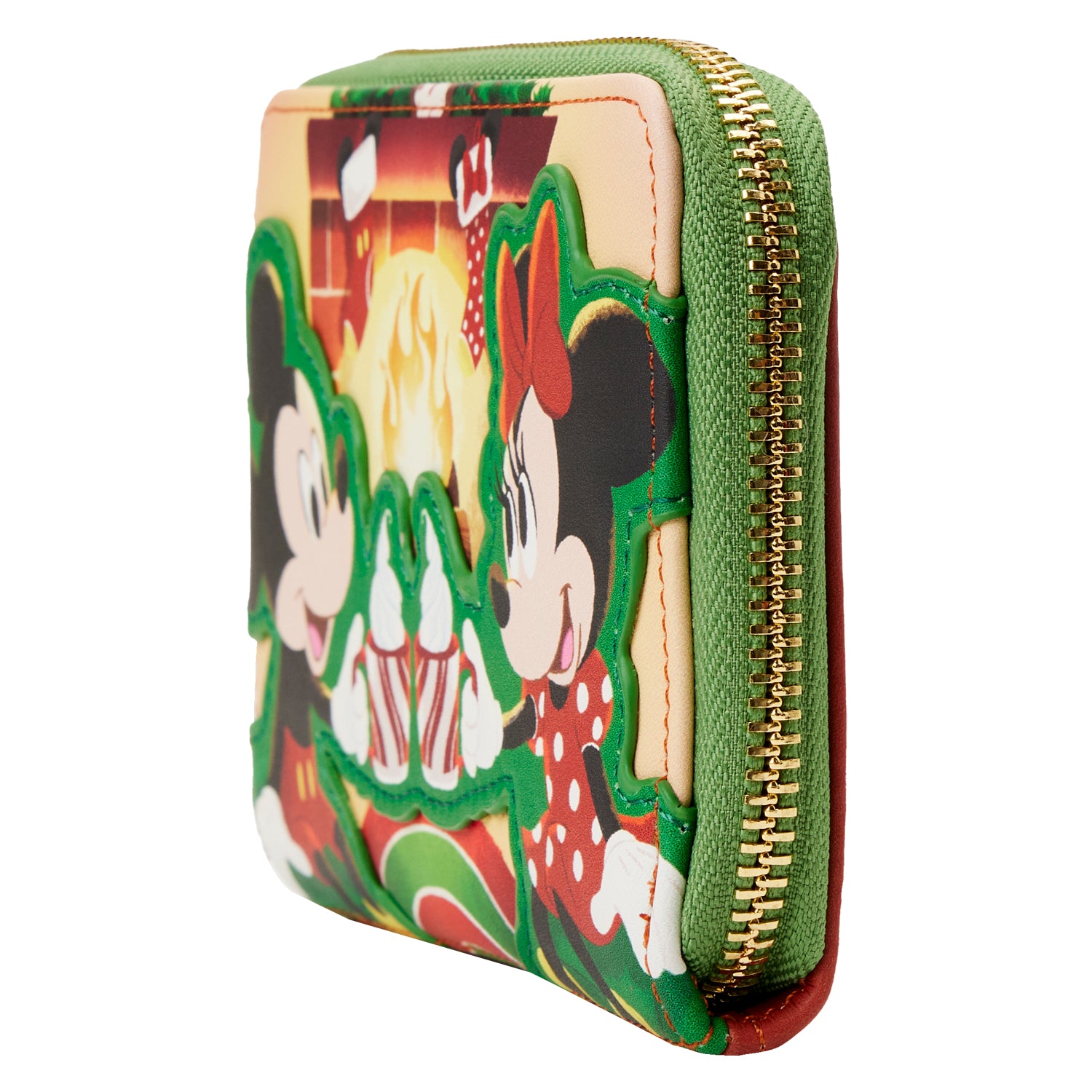 LOUNGEFLY MICKEY AND MINNIE FIREPLACE ZIP WALLET
