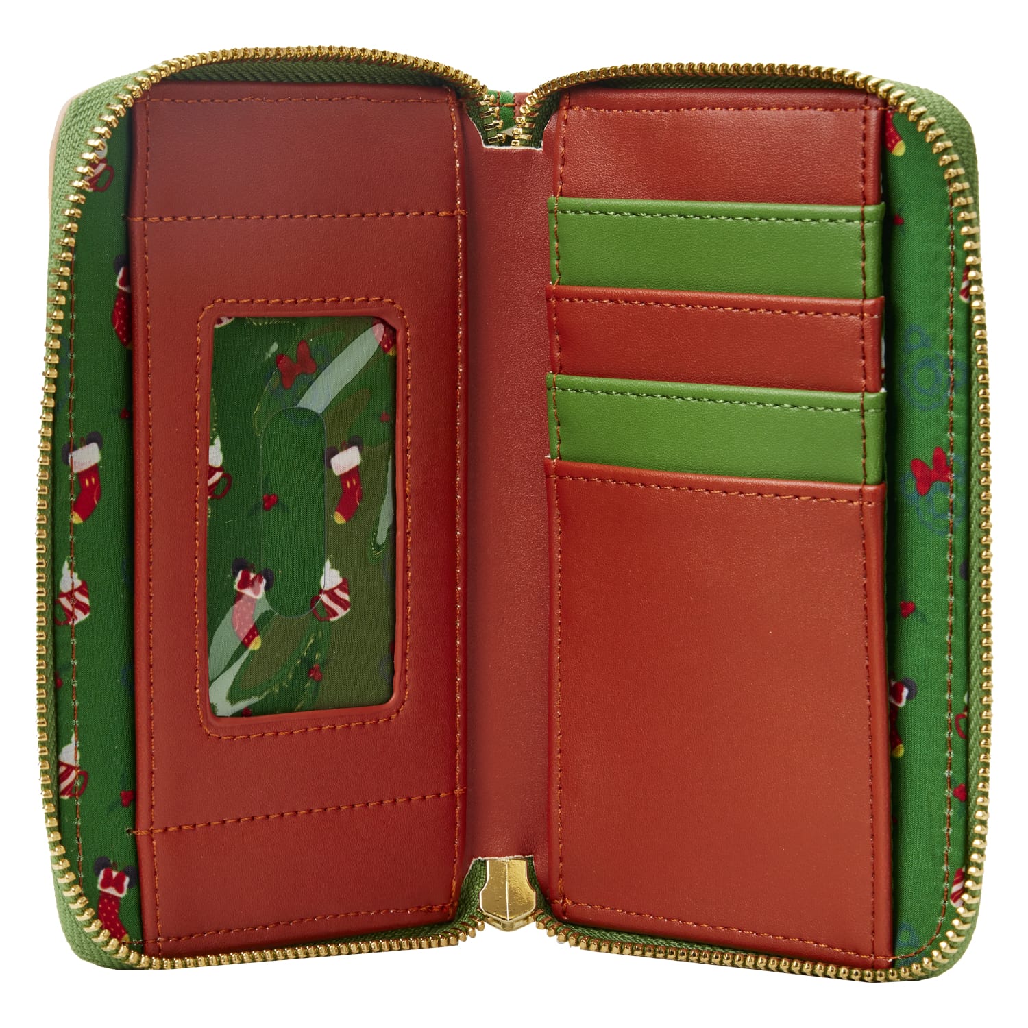 LOUNGEFLY MICKEY AND MINNIE FIREPLACE ZIP WALLET