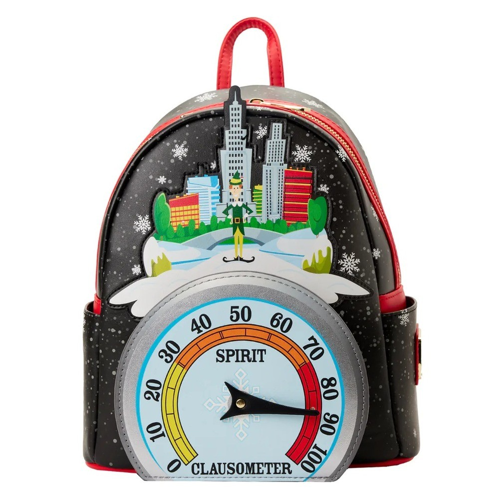LOUNGEFLY ELF CLAUSOMETER LIGHT UP BACKPACK