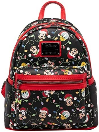 LOUNGEFLY MICKEY AND FRIENDS CHRISTMAS LIGHTS BACKPACK