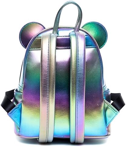 LOUNGEFLY MICKEY MOUSE RAINBOW OIL SLICK MINI BACKPACK