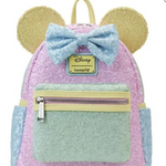 LOUNGEFLY MINNIE MOUSE PASTEL SEQUIN MINI BACKPACK