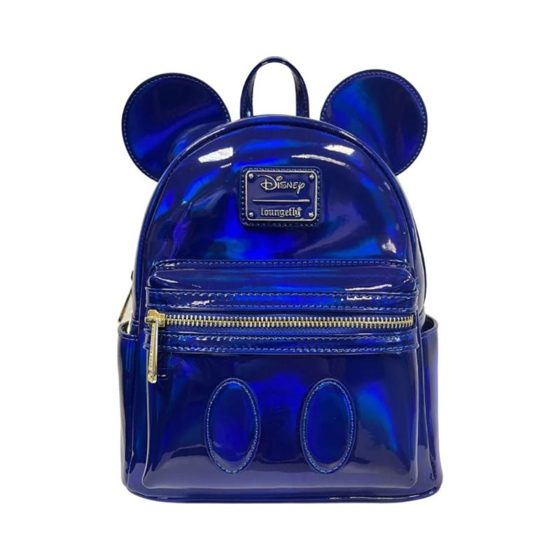 LOUNGEFLY MICKEY MOUSE BLUE OIL SLICK MINI BACKPACK