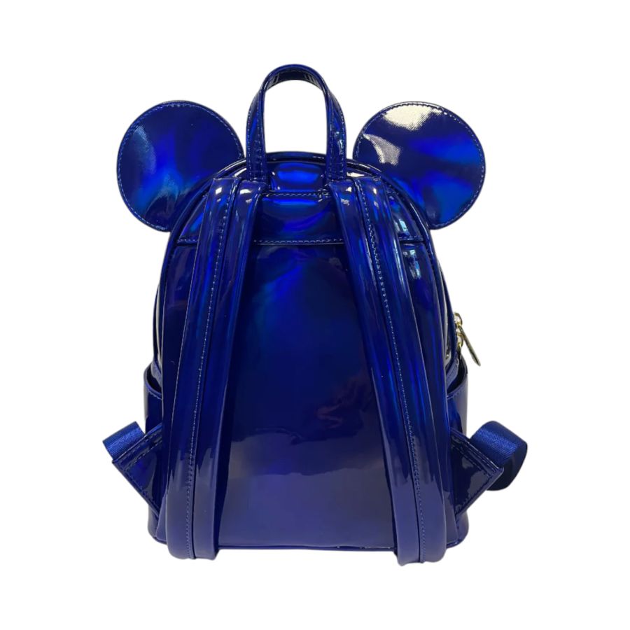 LOUNGEFLY MICKEY MOUSE BLUE OIL SLICK MINI BACKPACK