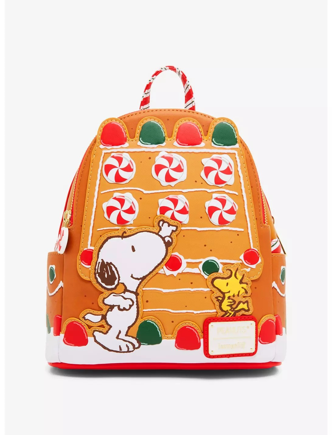 LOUNGEFLY PEANUTS SNOOPY GINGERBREAD HOUSE BACKPACK
