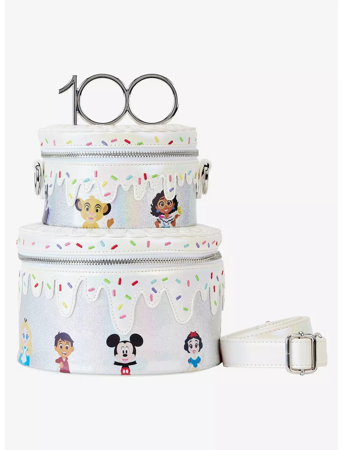 LOUNGEFLY DISNEY 100 CELEBRATION CAKE CROSSBODY BAG