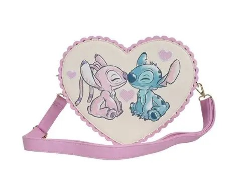 LOUNGEFLY STITCH & ANGEL KISS HEART CROSS BODY BAG