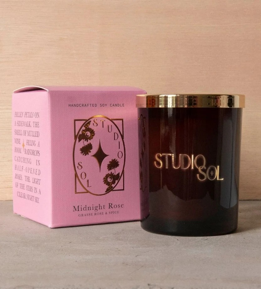 MIDNIGHT ROSE GRASSE ROSE AND SPICE CANDLE 200GM