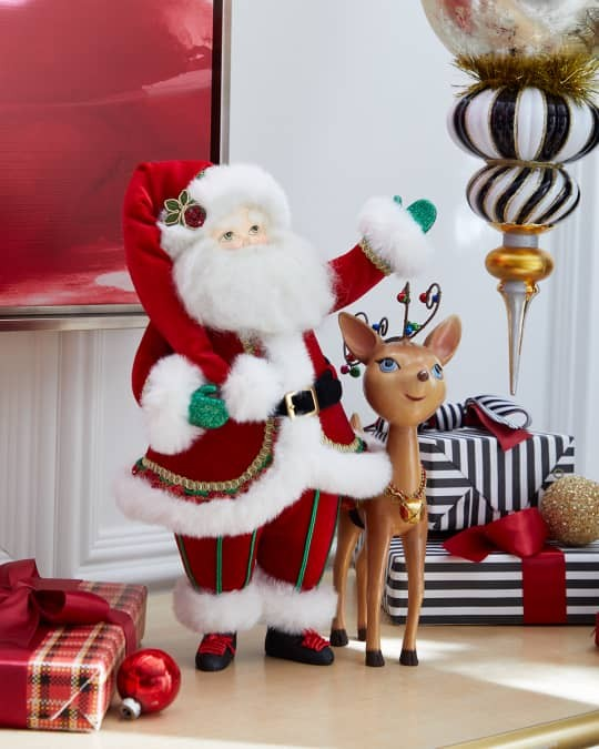 KATHERINE COLLECTION SANTA WITH REINDEER