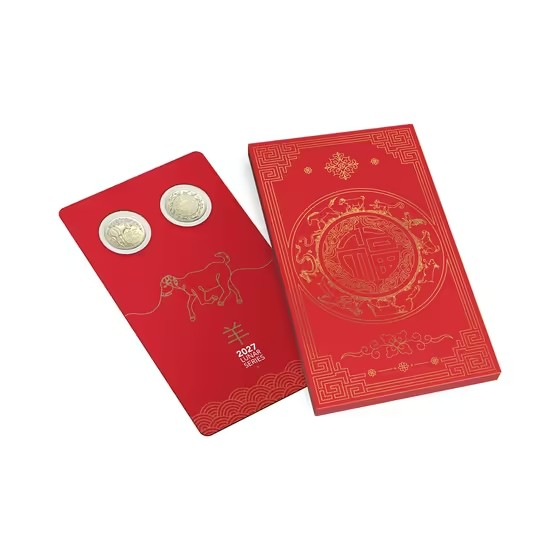 $1 two coinset year of the goat