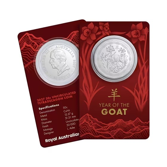 year of the goat 50 cent coin 