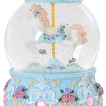 MUSICAL BLUE CAROUSEL WATRBALL