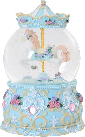 MUSICAL BLUE CAROUSEL WATRBALL