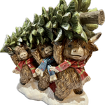XMAS TREE HIGHLAND COW 