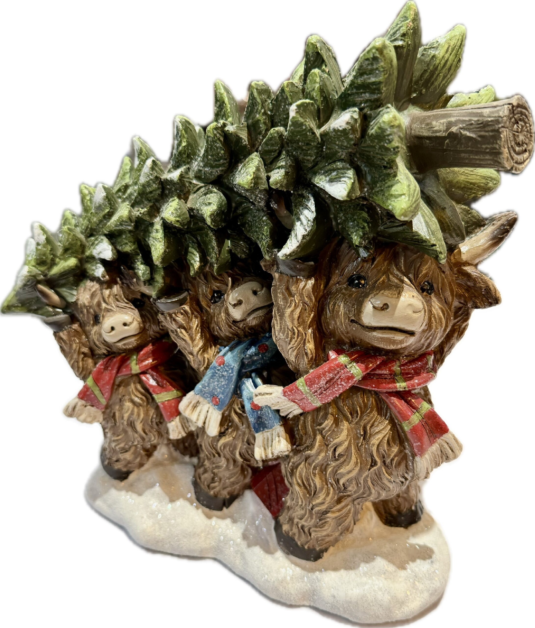 XMAS TREE HIGHLAND COW 