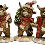 CHRISTMAS HIGHLAND COWS WITH GIFTS