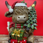 CHRISTMAS HIGHLAND COW LARGE 