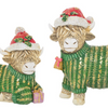 CHRISTMAS HIGHLAND COW STANDING
