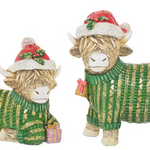 CHRISTMAS HIGHLAND COW STANDING