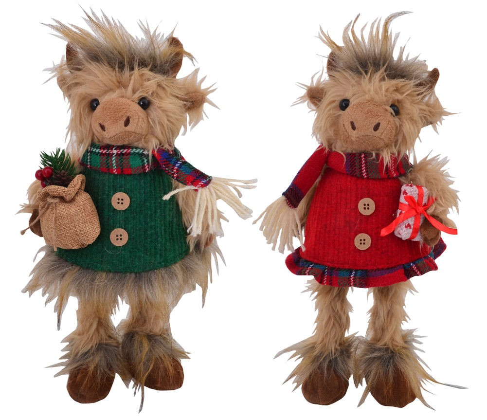 CHRISTMAS COUNTRY COW BOBBLE SMALL