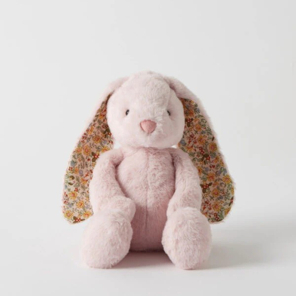 JIGGLE & GIGGLE FLORAL PINK BUNNY TOY