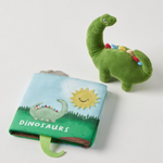 JIGGLE GIGGLE DINOSAURS ACTIVITY FABRIC BOOK & TOY