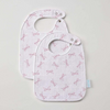 JIGGLE AND GIGGLE PINK BOW MUSLIN BIB SET 2